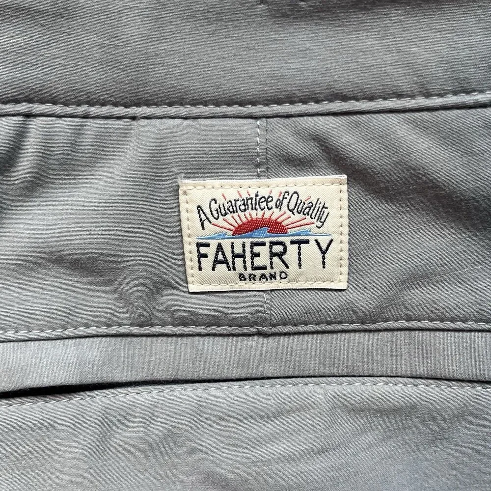 Faherty All Day Shorts Gray 28 Stretch Chino Performance Pockets Casual Shorts